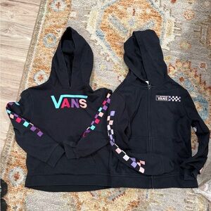 Vans Kids Black Hoodies- bundle of 2- both size small